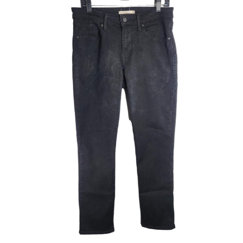 Levis Black Classic Mid Rise Skinny Jeans Womens 12